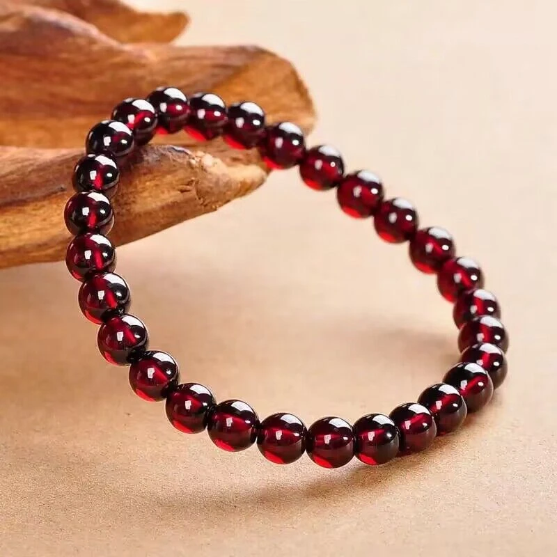 高端珠宝石榴石手链手串卡6mm附带鉴定证书DS216