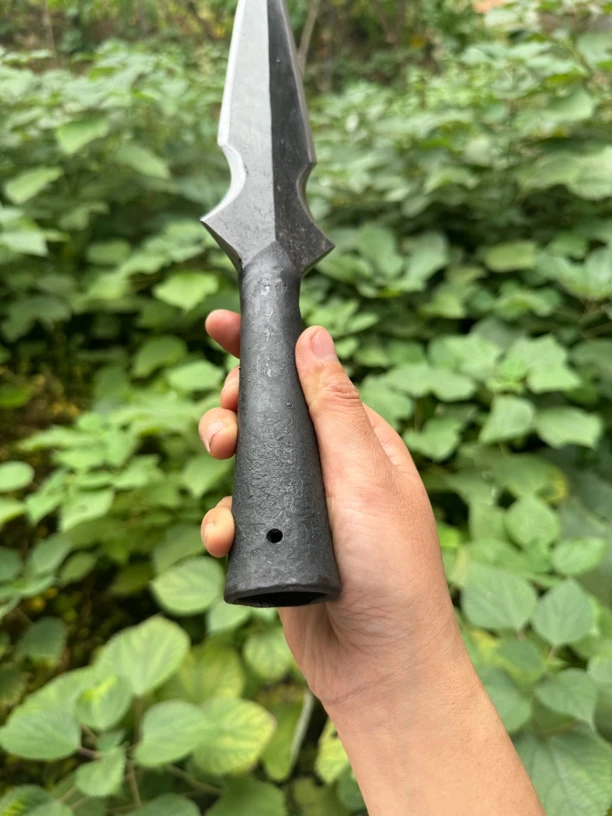 纯手工缎打弹簧钢霸王枪红缨枪长矛未开刃矛头