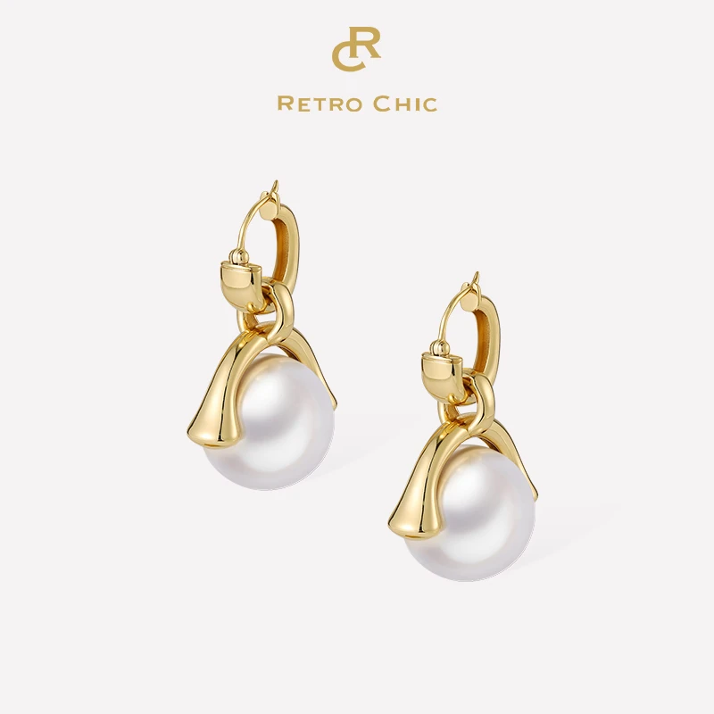 铜合金耳饰 RC RETRO CHIC 意大利复古时尚首饰 维多利亚圆月耳环