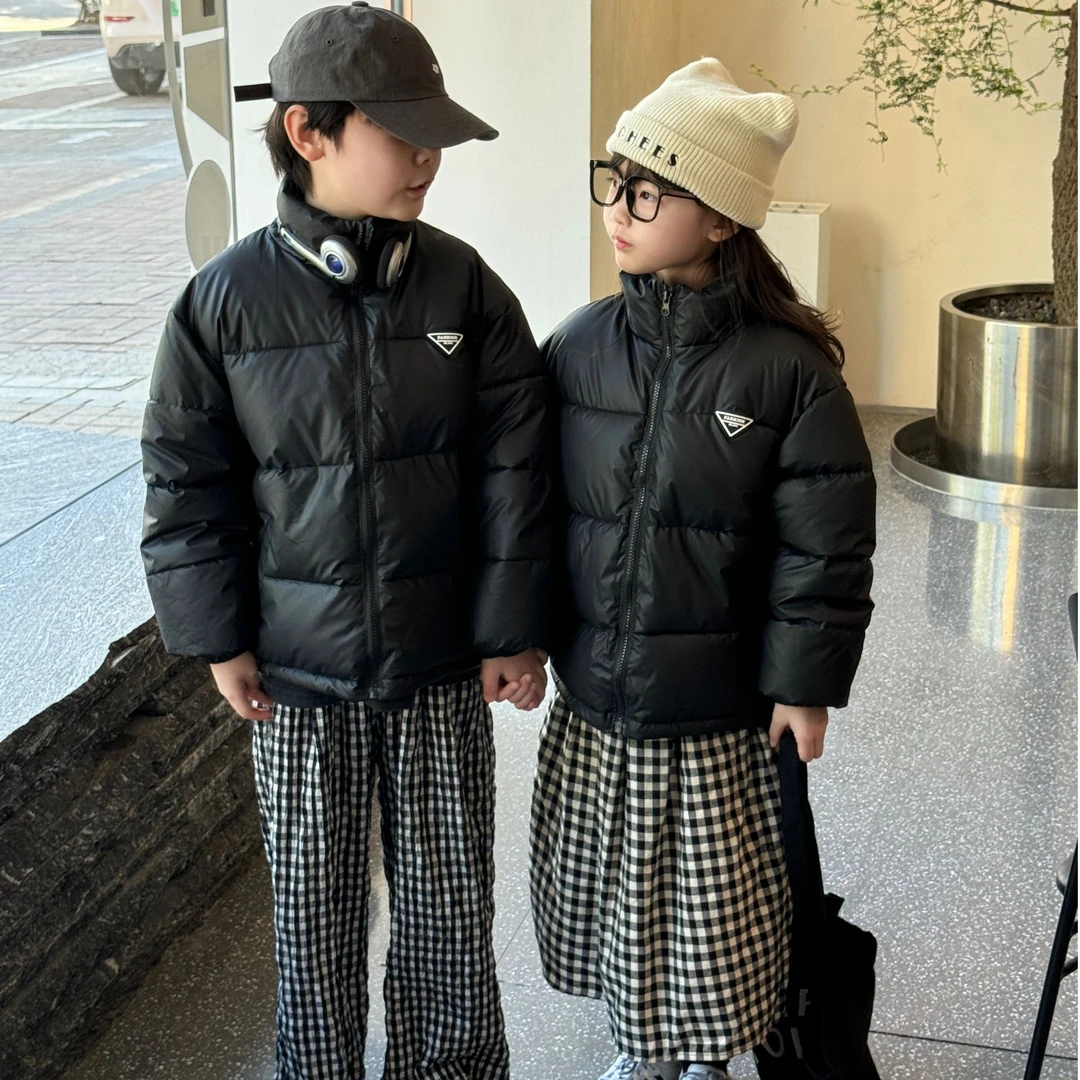 卡可鸭1856新款三色短款冬季保暖儿童棉服