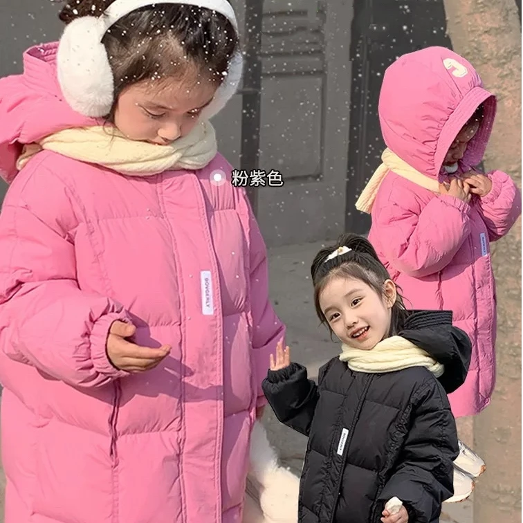 卡可鸭2001新款韩版C字长款棉服