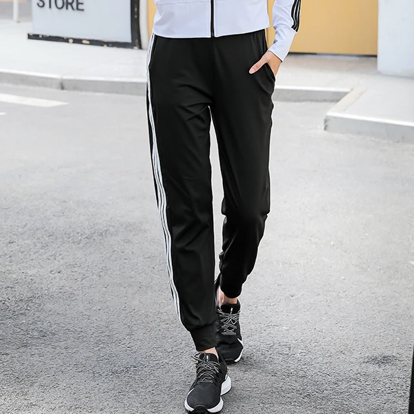 时尚内单运动长裤宽松休闲健身晨跑速干训练三道杠哈伦长裤