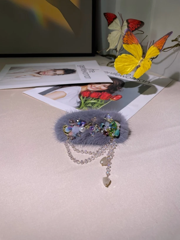 时尚水貂毛轻奢发饰