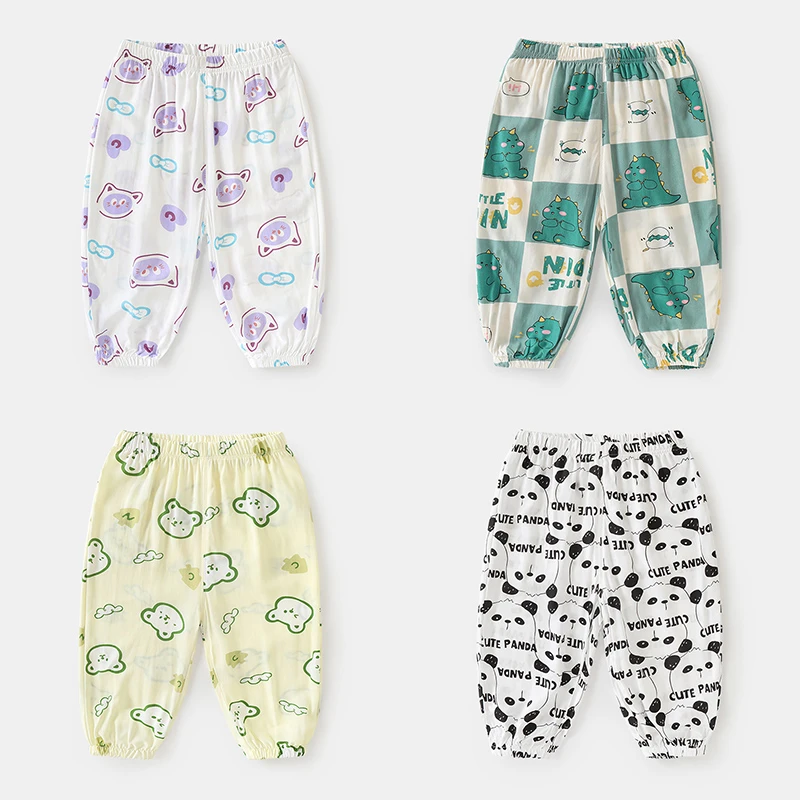 【现货】婴儿长裤子夏装防蚊裤夏季宝宝儿童休闲空调裤薄款Y8992