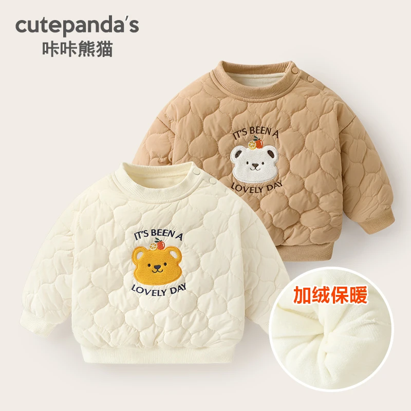 婴儿衣服休闲圆领卫衣冬装秋冬儿童宝宝保暖上衣潮Y8313