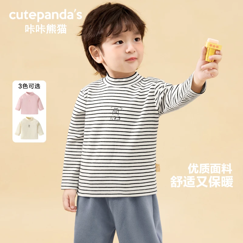 【现货】婴儿衣服加绒高领打底衫长袖T恤冬装秋冬宝宝儿童上衣Y9062