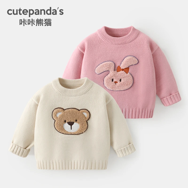 【现货】婴儿衣服休闲圆领毛衣冬装秋冬宝宝儿童小童保暖上衣Y9369