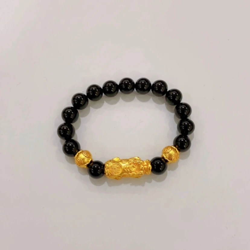 铜合金仿水晶手链 粉色  貔貅手链v 时尚百搭休闲A72精美女士单圈