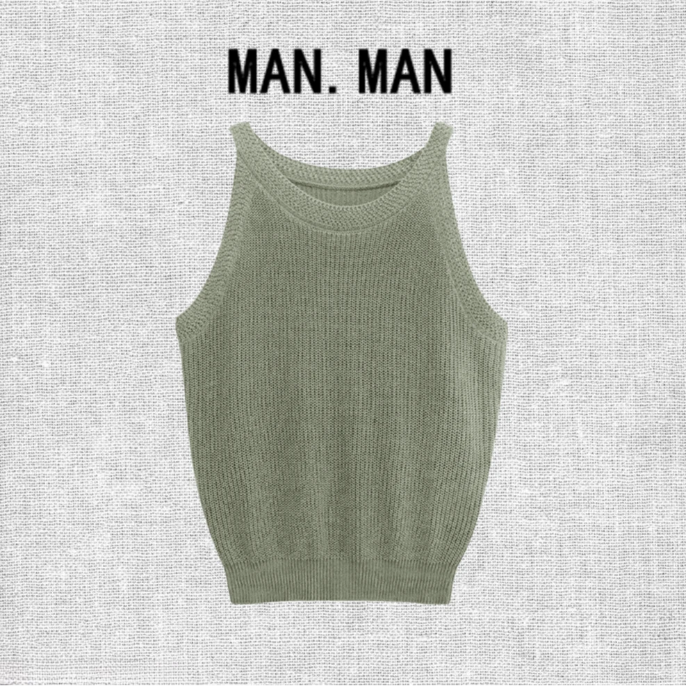 简约气质夏季设计感短款显瘦宽松无袖针织背心女绝美吊带时尚外穿