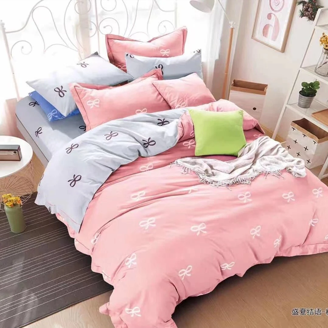 【高端床品】纯棉匹马棉高支高密印花三件套（学生宿舍适用）单人全套