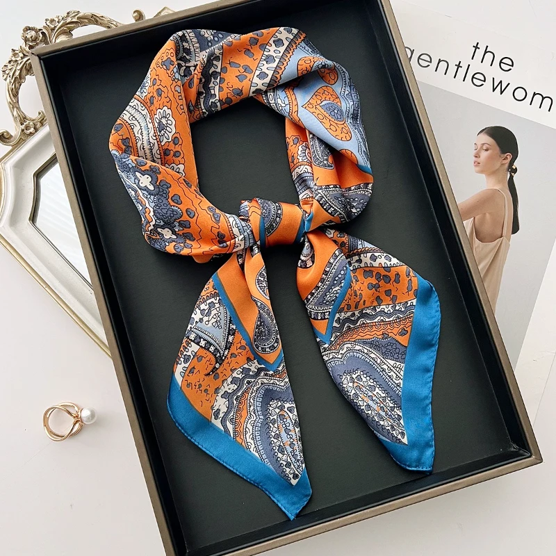 100新款百搭杭州丝绸丝巾70*70#3015