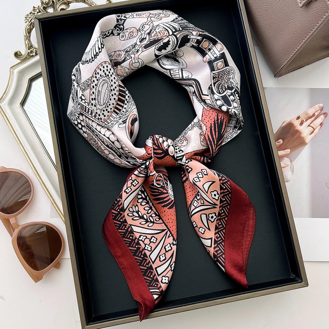 100新款百搭杭州丝绸丝巾70*70#3067