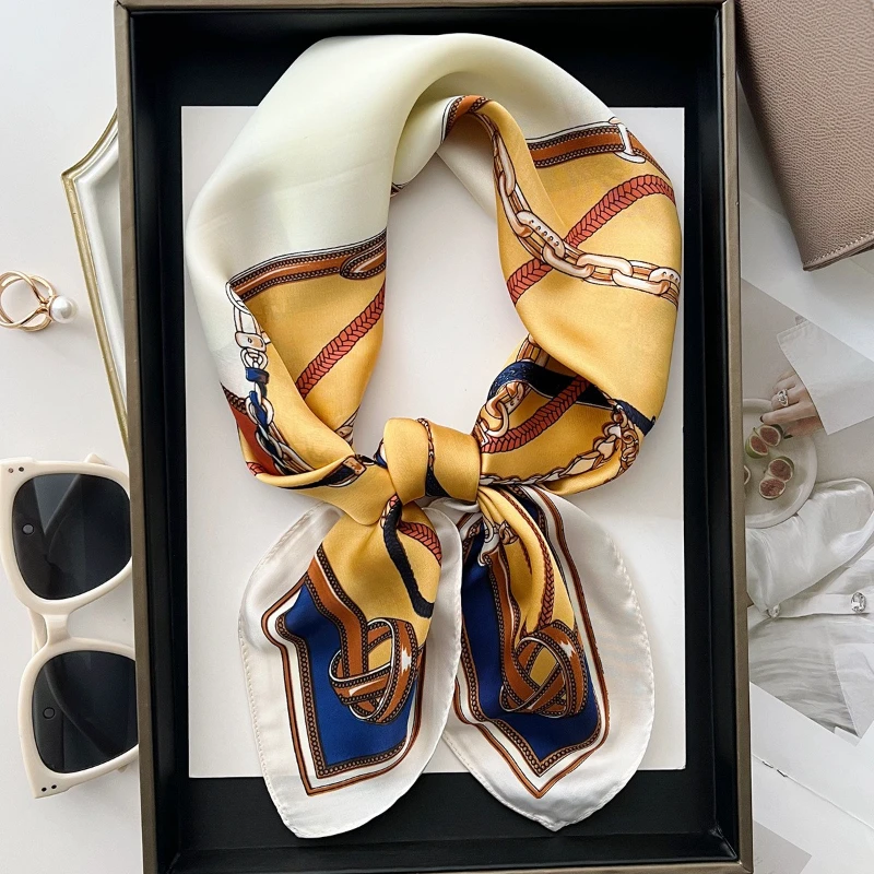 100新款百搭杭州丝绸丝巾70*70#3055