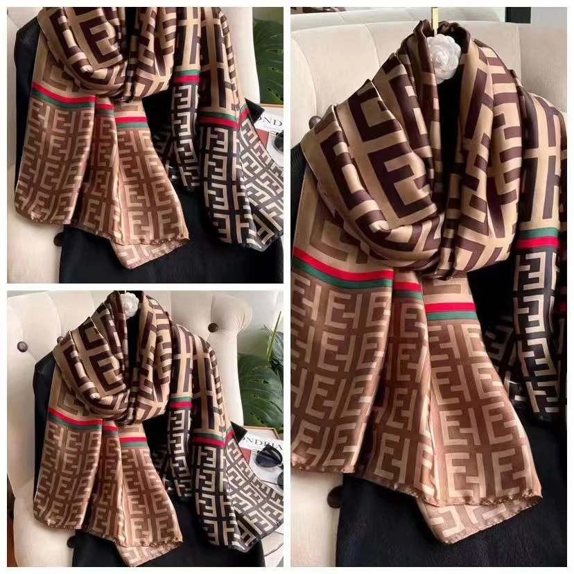 100新款百搭杭州丝绸真丝巾90*180#3881