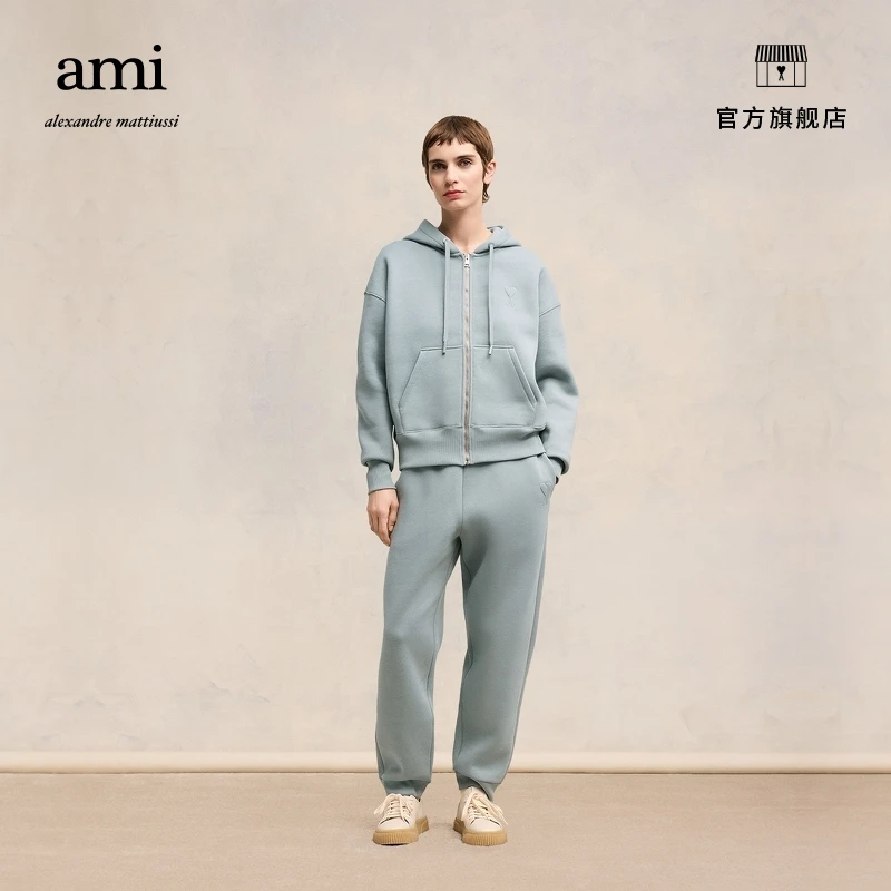 【秋冬新品】AMIPARIS24秋冬立体爱心宽松连帽拉链卫衣USW427.749