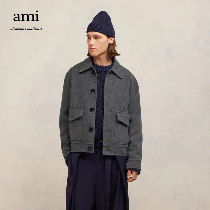 AMIPARIS设计师款羊毛混纺夹克外套UJK212.WV0021