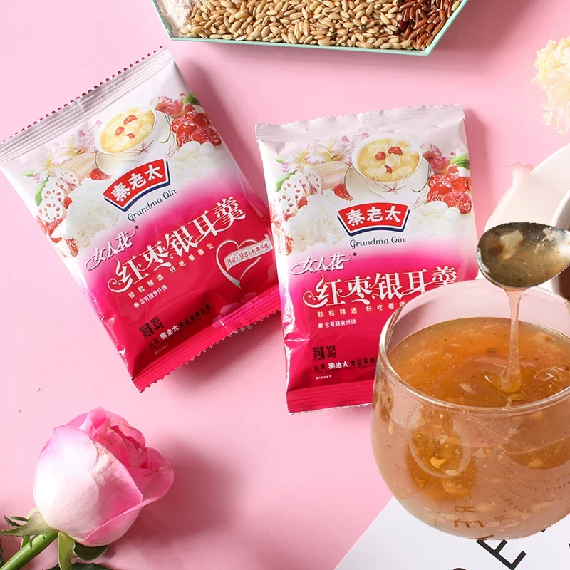 秦老太红枣银耳羹营养速溶藕粉红枣莲子即食代餐养生冲饮方便粥