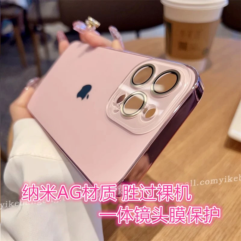 全包一体镜头膜适用苹果15promax手机壳简约iphone14/13/12防摔