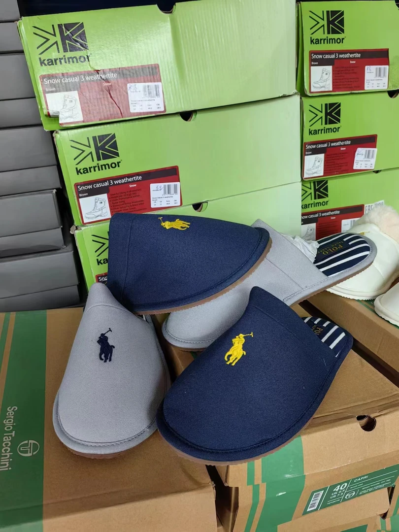 外贸品牌捡漏男士冬季棉拖室内拖鞋舒适保暖家居棉拖时尚简约