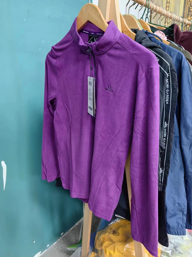 牧家女式轻薄立领抓绒外套1004 紫罗兰