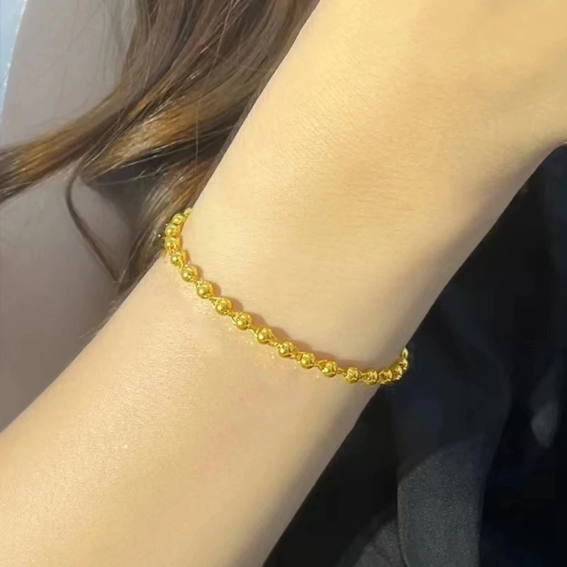 铜合金手链 贵可儿简约-s-4-实心时尚百搭珠珠手链女饰品串珠轻奢