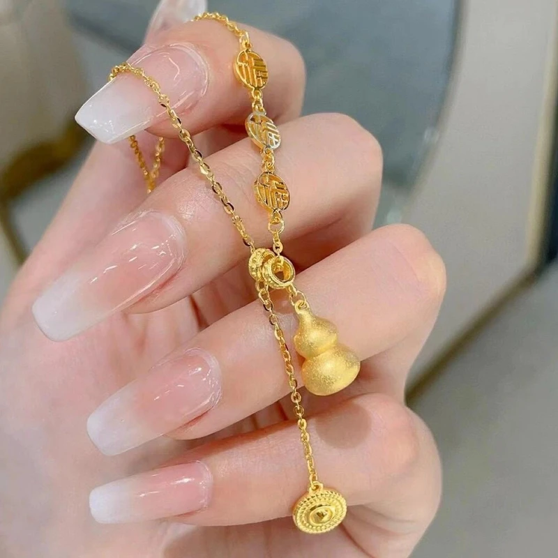 钛钢项链 A-119-流苏葫芦项链小众简约轻奢甜美气质不掉色