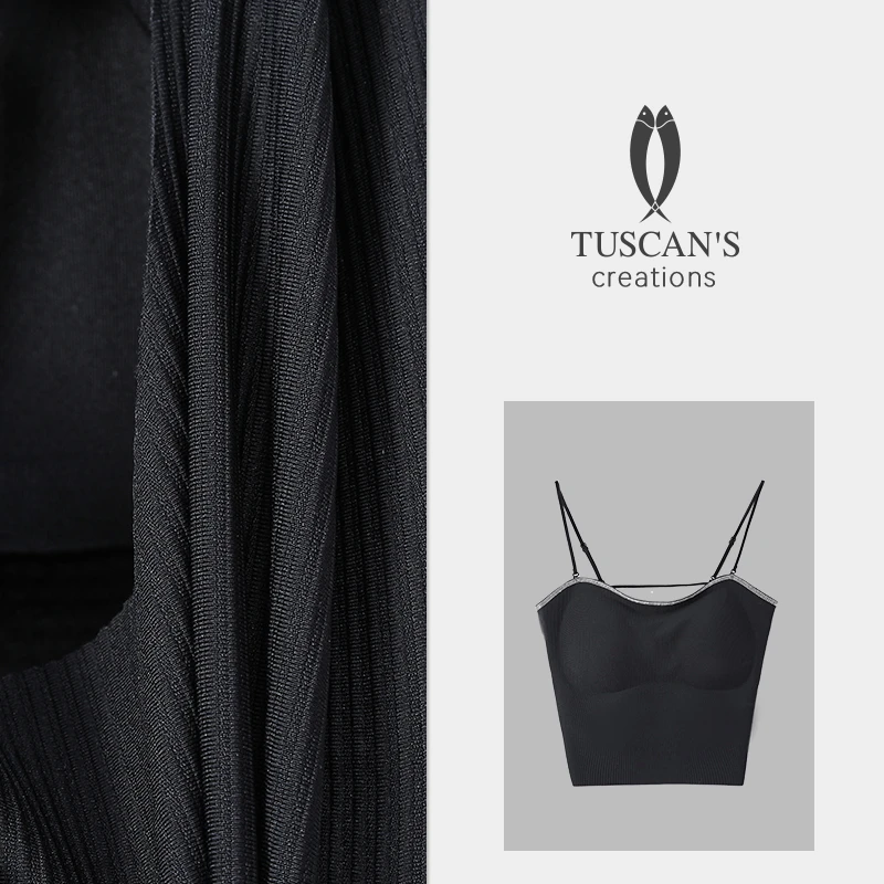 带胸垫美背内衣防走光无痕背心文胸一体吊带背心女TS时代双鱼