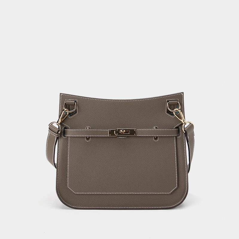 TUSCAN'S经典时尚百搭潮流荔枝纹真皮女士单肩斜挎包