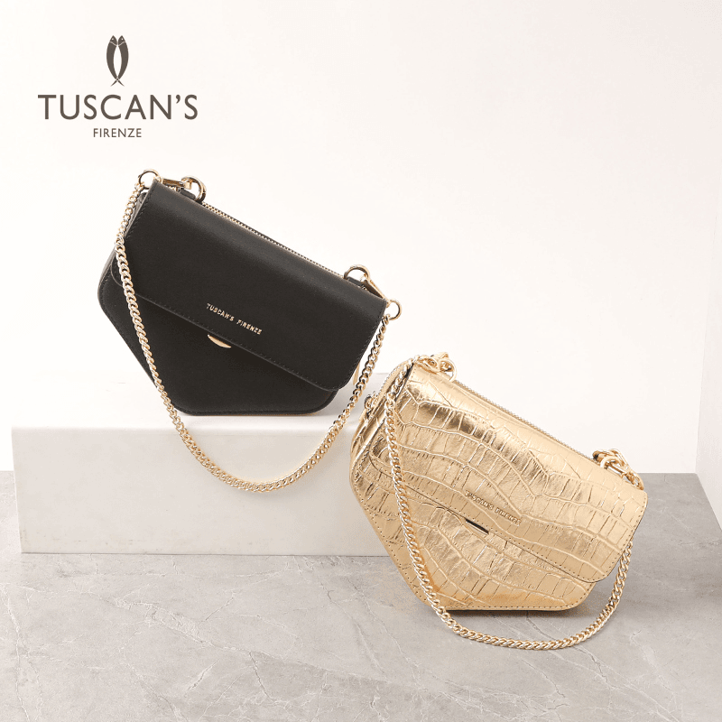 TUSCAN'S高级感ins风气质单肩斜挎包包女时尚百搭真皮TS时代双鱼
