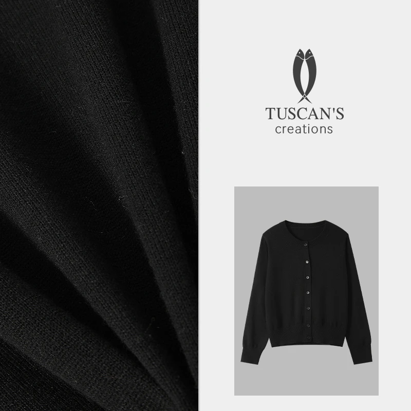 TUSCAN'S CREATIONS时尚休闲气质长袖针织衫百搭显瘦毛针织开衫