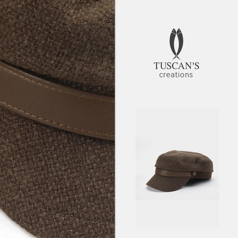 TUSCAN'S CREATIONS时尚洋气秋冬保暖贝雷帽百搭韩版休闲女士帽子