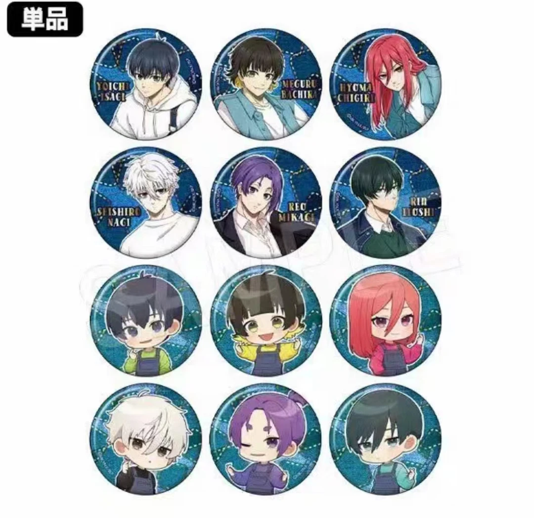 蓝色监狱 蓝锁中外矿业牛仔服吧唧徽章 盲盒代拆