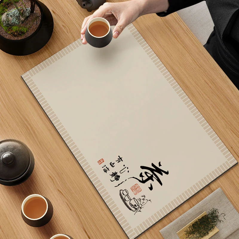 中式茶席垫茶垫吸水沥水垫杯垫茶杯垫茶桌茶水垫餐垫隔热垫餐桌垫