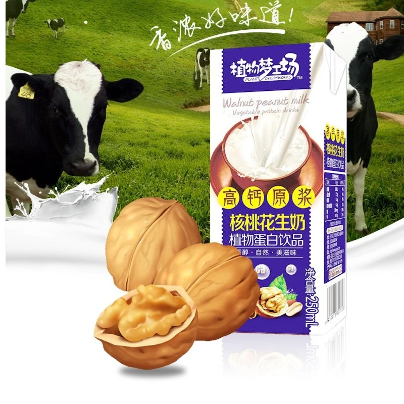云升核桃花生奶香醇早餐奶250ml*10盒醇香营养营养香浓
