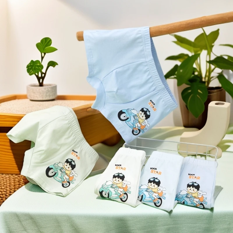 小童学生男孩男童小孩中大童四角宝宝儿童透气底裤纯棉内裤