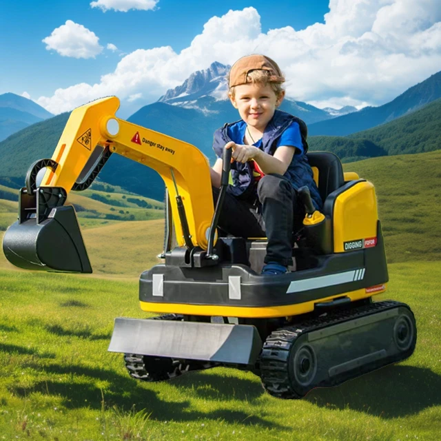 儿童挖掘机挖机玩具车可坐人超大型电动挖土机多功能履带工程钩机