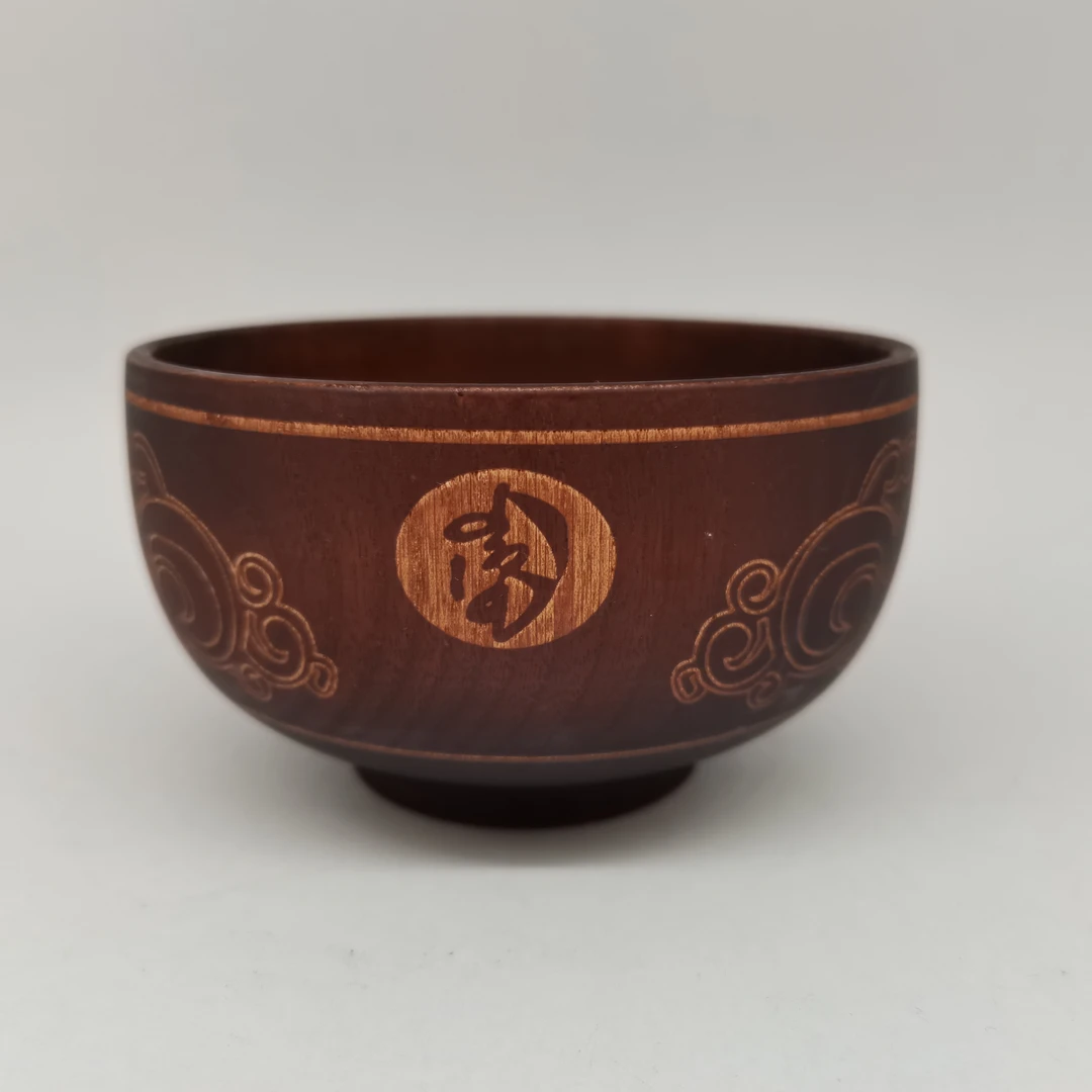 加厚枣木奶茶碗（不烫手），24起包邮