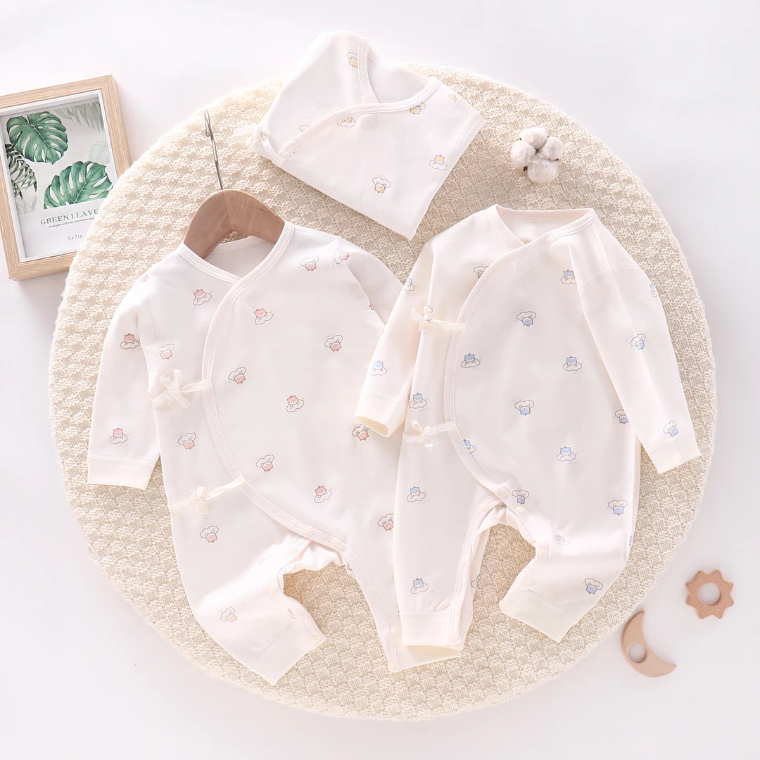 长袖宝宝新生儿印花婴儿父亲节儿童节幼儿婴童ol蝴蝶衣开档满印