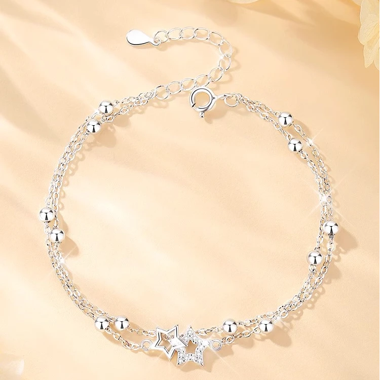 925银手链 星星手链女生款纯银轻奢小众精致高级感生日礼物送女友