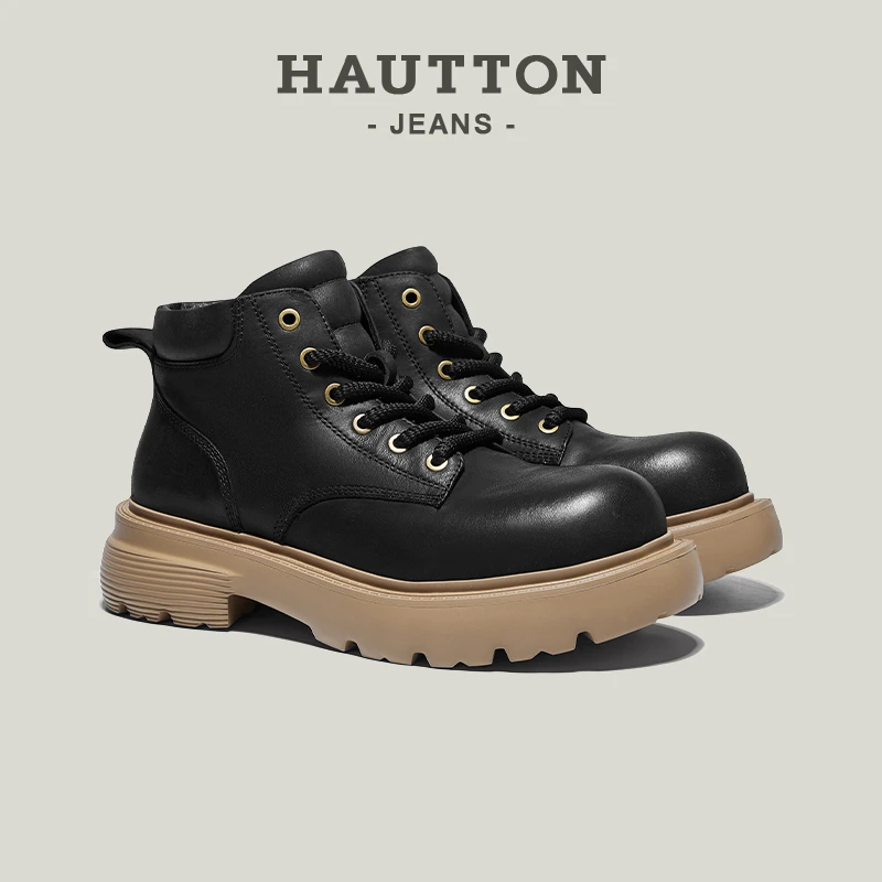 男士休闲马丁靴时尚百搭复古靴子短靴牛皮秋冬934XZ4528