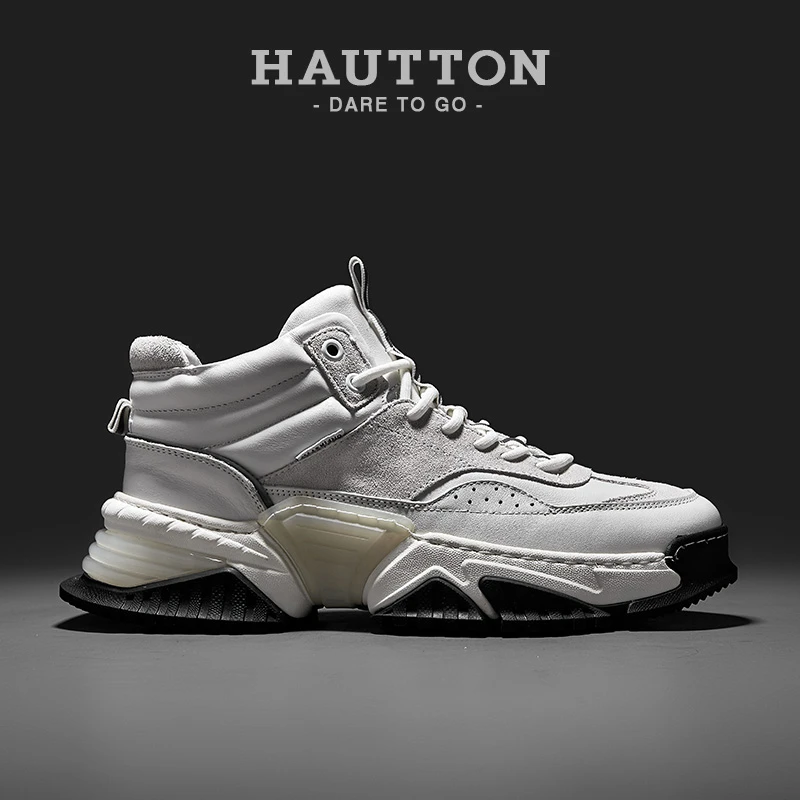 HAUT TON/皓顿男鞋春秋新款头层牛皮高帮鞋运动GLA1XZ288
