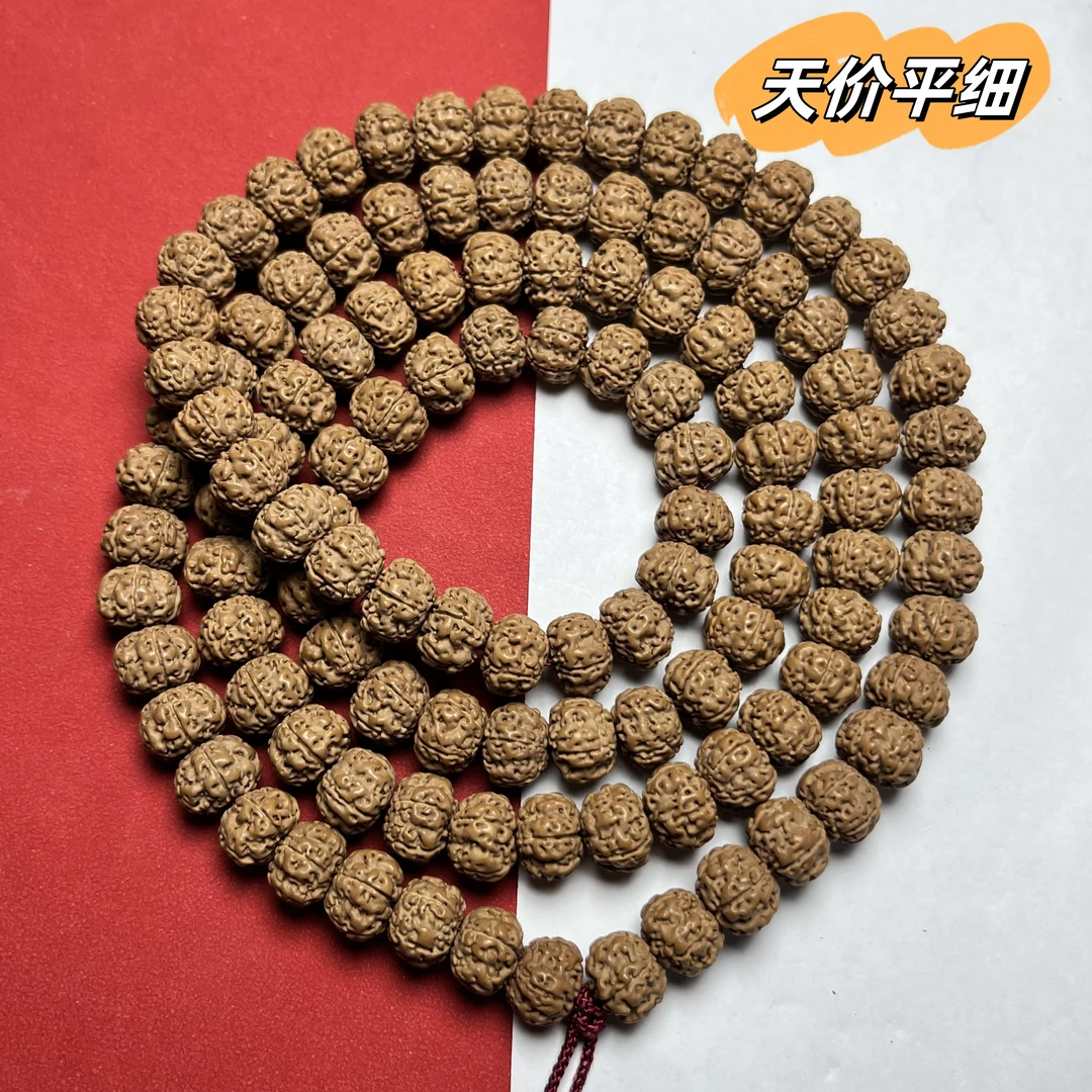 【天价平细】工作室精挑平细小金刚菩提108老树籽平头细纹送工具