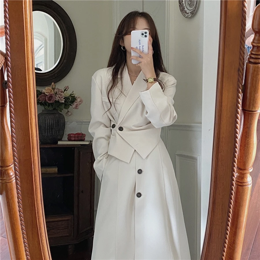 QF00198设计师款西装裙套装韩版