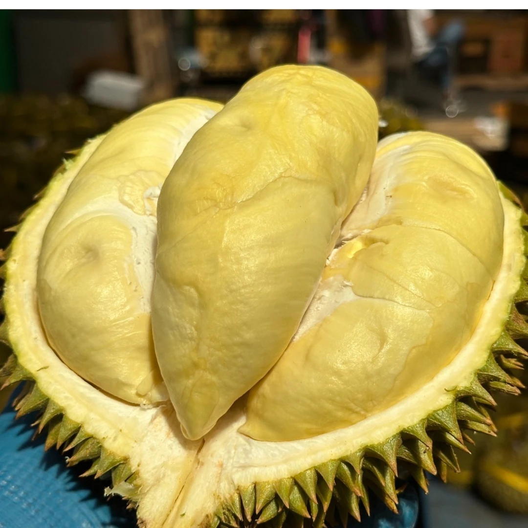 【天天优选】泰国一级金枕新鲜榴莲现场开果验货