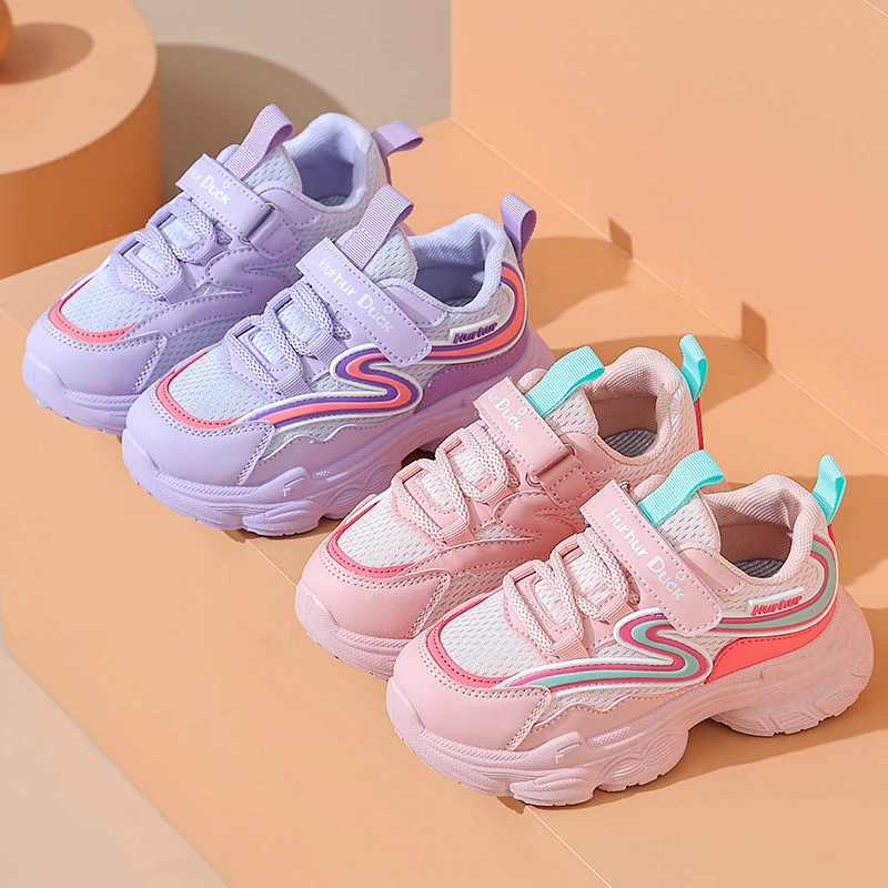 女童鞋子2025春秋儿童老爹鞋网面运动鞋跑步秋季新款熊猫童鞋开学