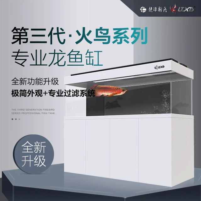 LTXB/龙潭新兵三代火鸟系列龙鱼缸过滤超白玻璃简约高端型材鱼缸