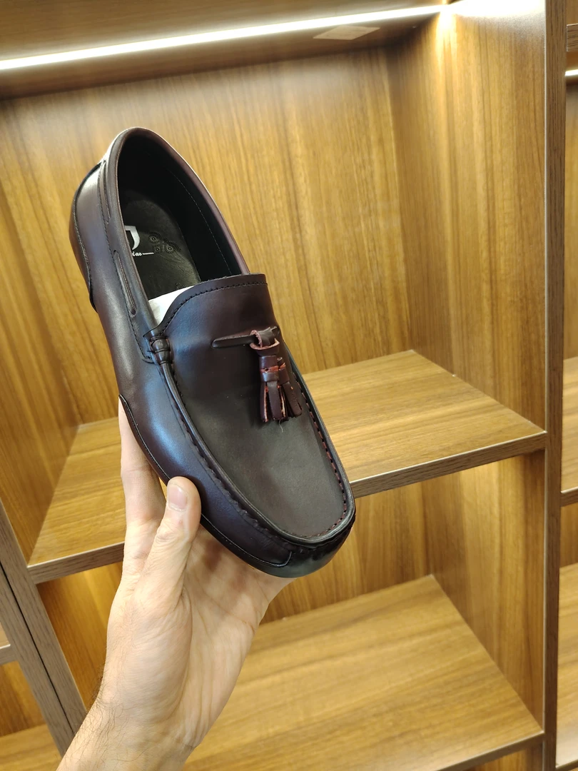 新款到货爆款时尚男鞋  单鞋 1205 酒红色