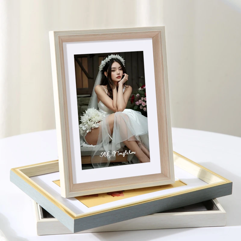 北欧风相框摆台高级感洗照片打印定制diy6寸写真装裱画框a4展示框
