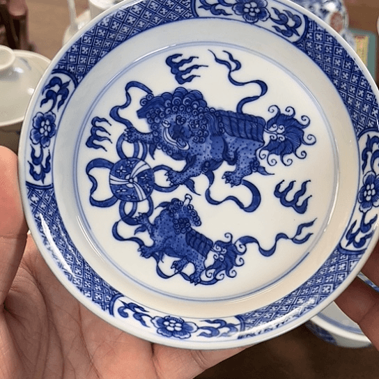 杯柴窑青花青花瓷器