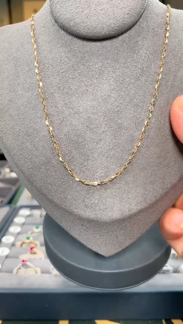 【闪购商品】18K金猪鼻子链开*18k金链子